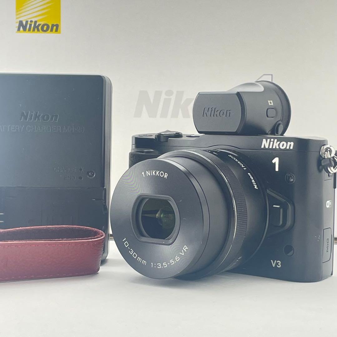 【美品・返品保証】Nikon 1 V3 ブラック 標準レンズキット ニコン（Nikon） 中古 1年保証 美品 Nikon V3 パワーズームレンズ