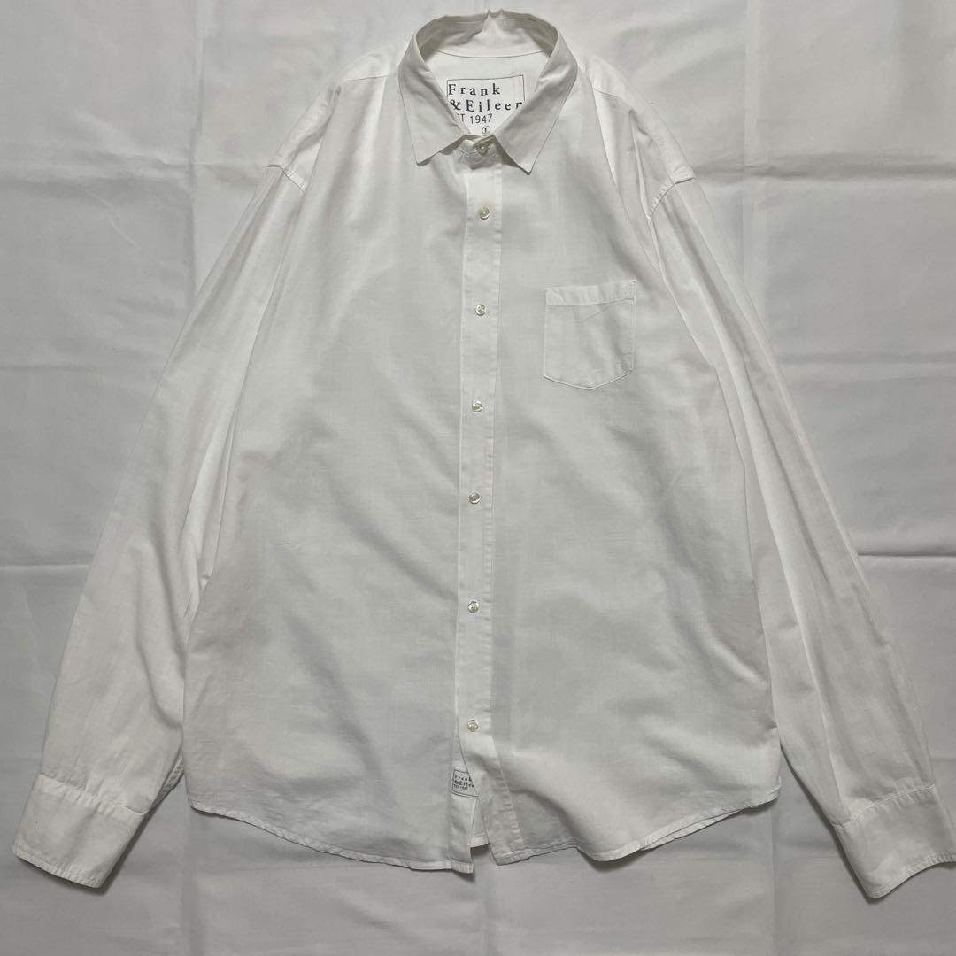 極美品✨️フランクアンドアイリーン LUKE 長袖シャツ 白 無地 Lサイズ Frank&Eileen フランク&アイリーン LUKE WCD ルーク ストーン