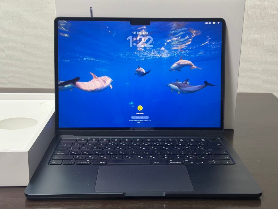 は*か様 【超美品】MacBook Air M2 256GB オフィス認証済 MacBook Air 13インチ MLY33J/A Mid 2022 ミッドナイト【Apple M2/8GB