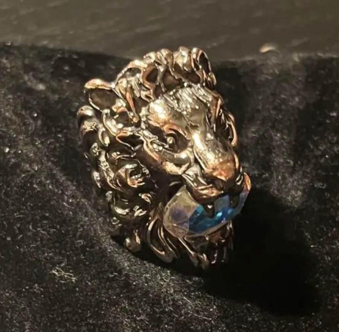 GUCCI グッチ ライオンリング　クリスタル　10号 GUCCI（グッチ） ライオンヘッド リング 指輪 レディース リング 18号