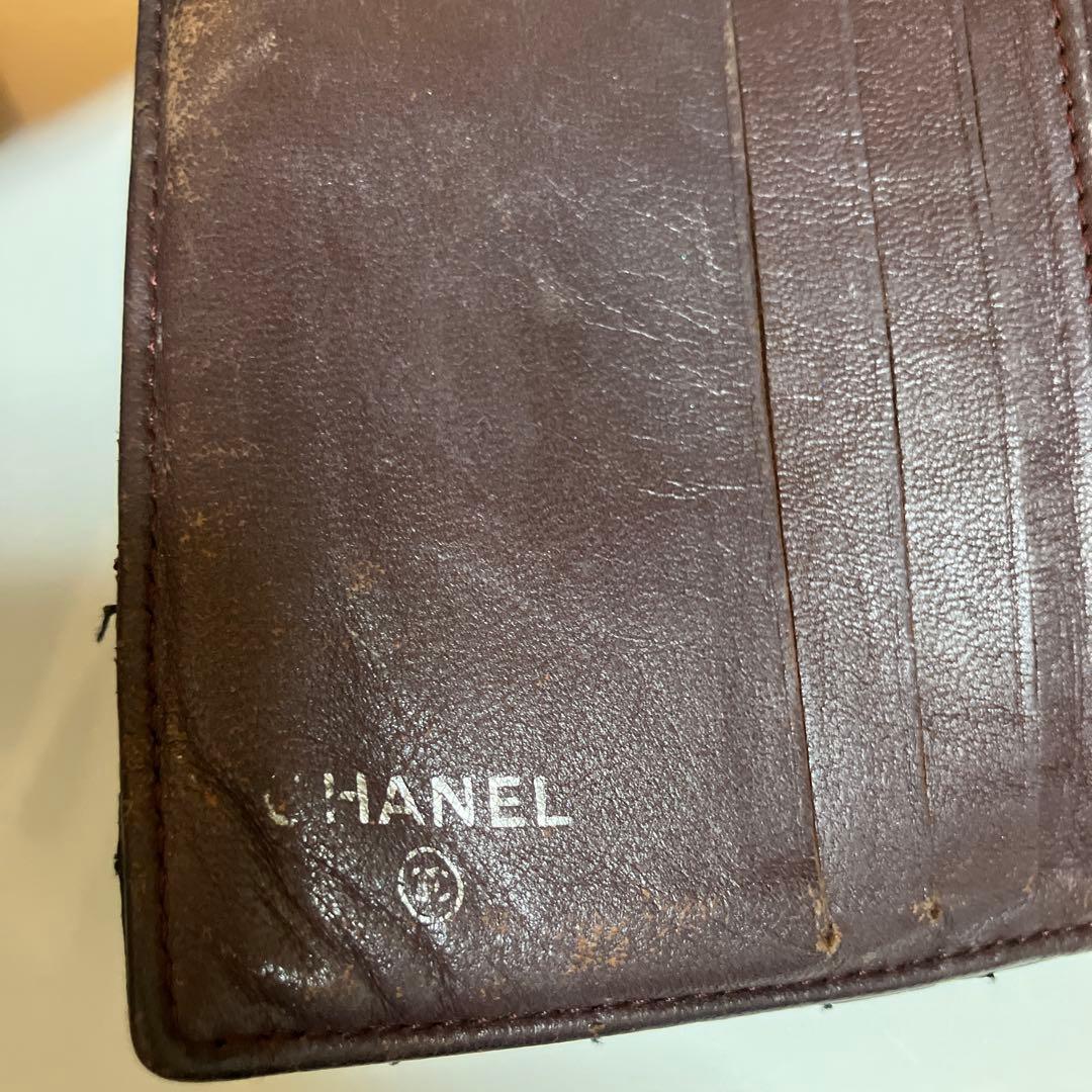 CHANEL ブラック キルティング 二つ折り財布 - メルカリ