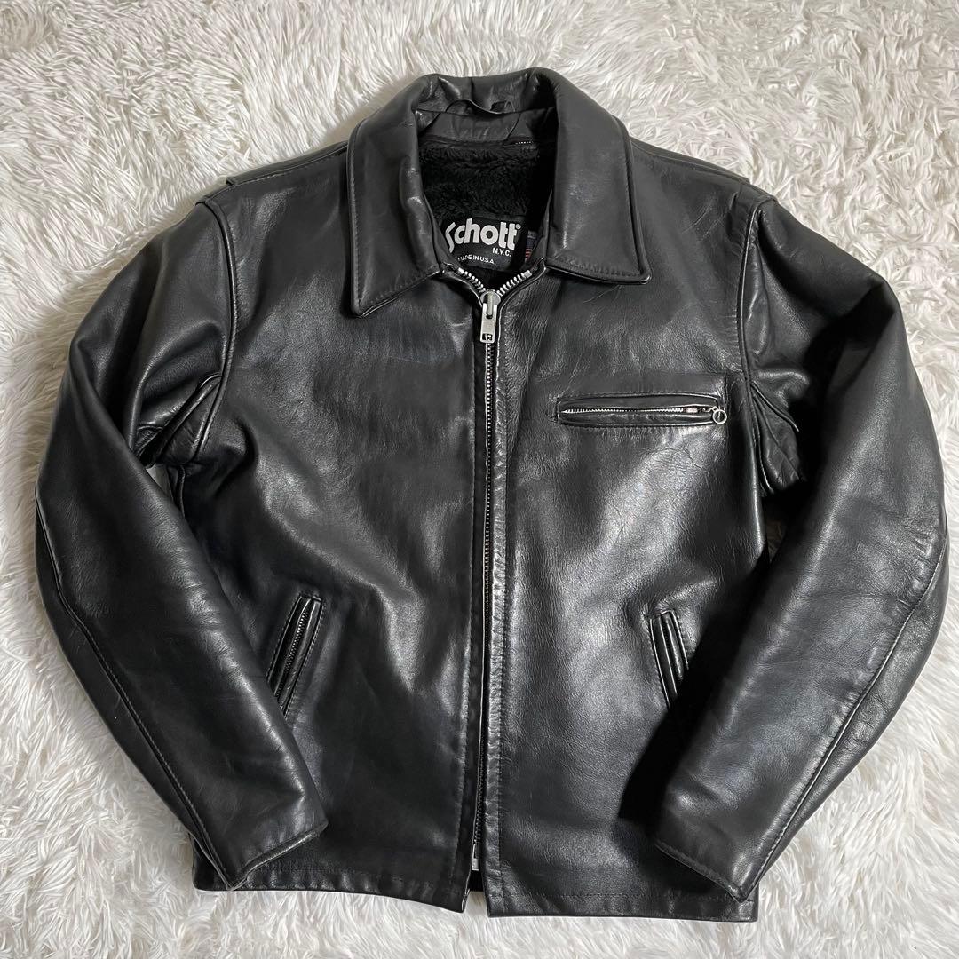 schott 643 レザージャケット トラッカージャケット Schott N.Y.C（ショット） Schott 襟付きトラッカージャケット 643