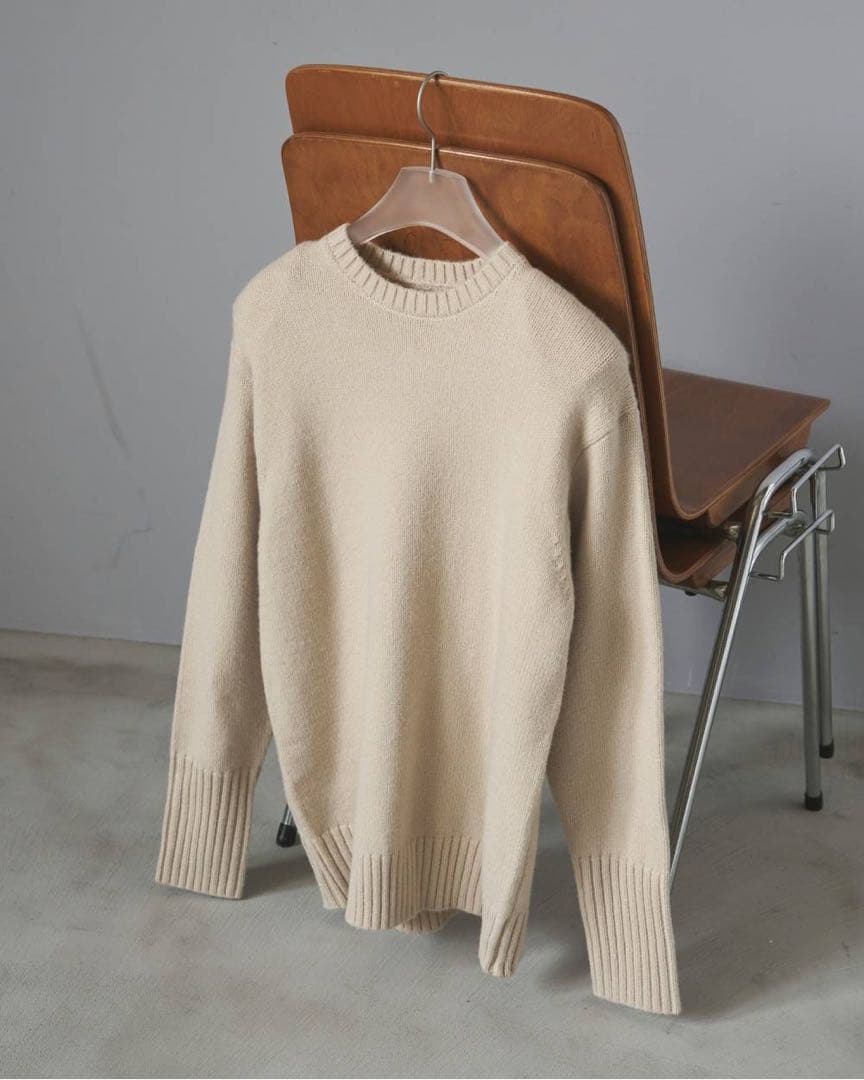 新品タグ付】anuke Padin Over Knit オフホワイト - メルカリ