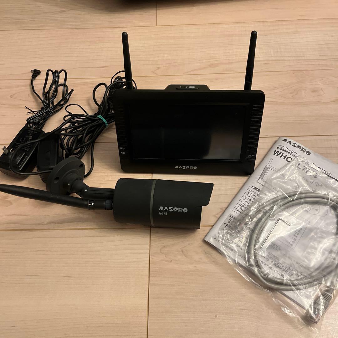 MASPRO フルHD 防犯カメラセット Amazon.co.jp: マスプロ電工 防犯カメラ モニター＆ワイヤレスHDカメラ