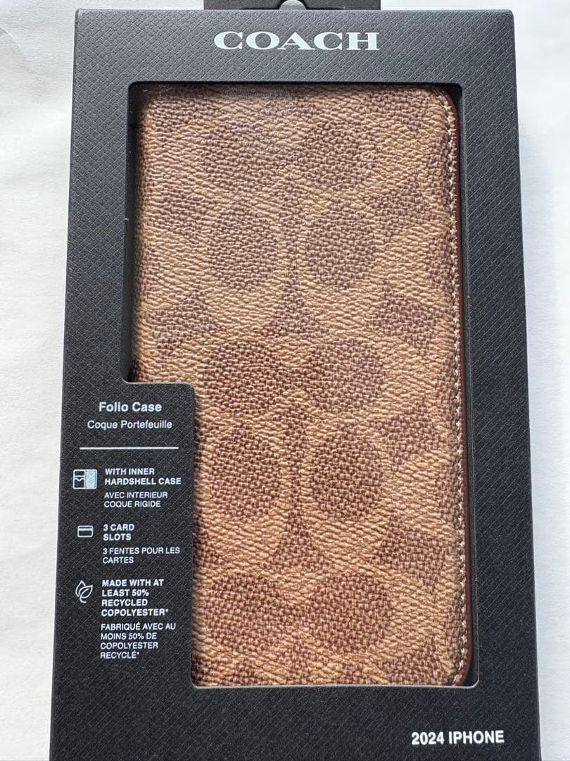 COACH Folio Case iPhone16用 iPhone 16 Pro Max Coach Folio Case : ソフトバンクセレクション