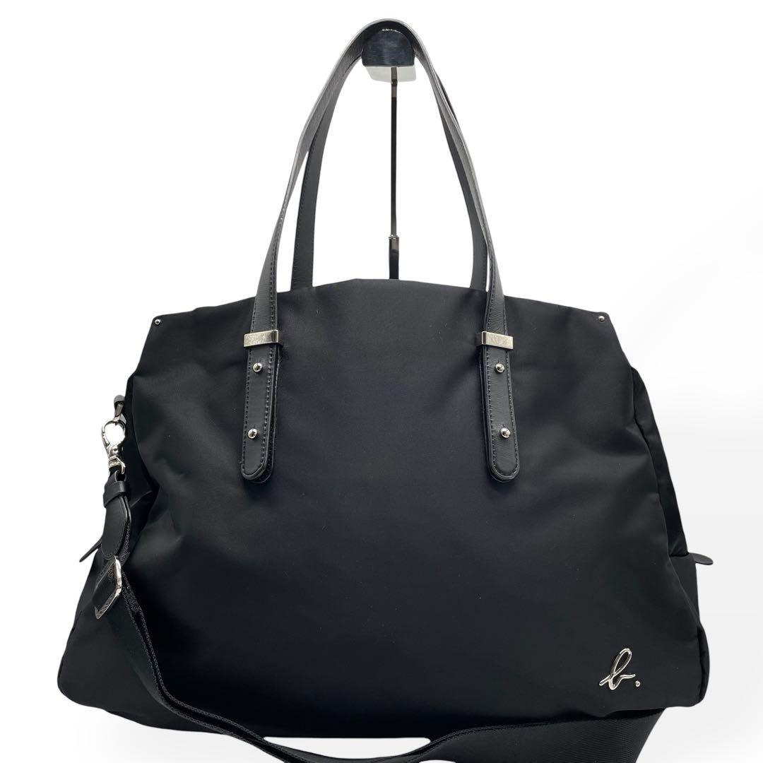 極美品　agnes b. VOYAGE　2way ボストンバッグ　ショルダー　黒 アニエスベーボヤージュ agne's b. VOYAGE YAS02－03 2WAYボストン