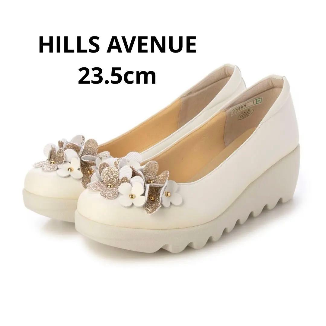 HILLS AVENUE パンプス　ジャスミン　アイボリー ヒミコ 卑弥呼 クロスリボンスニーカーパンプス/643105 （アイボリー