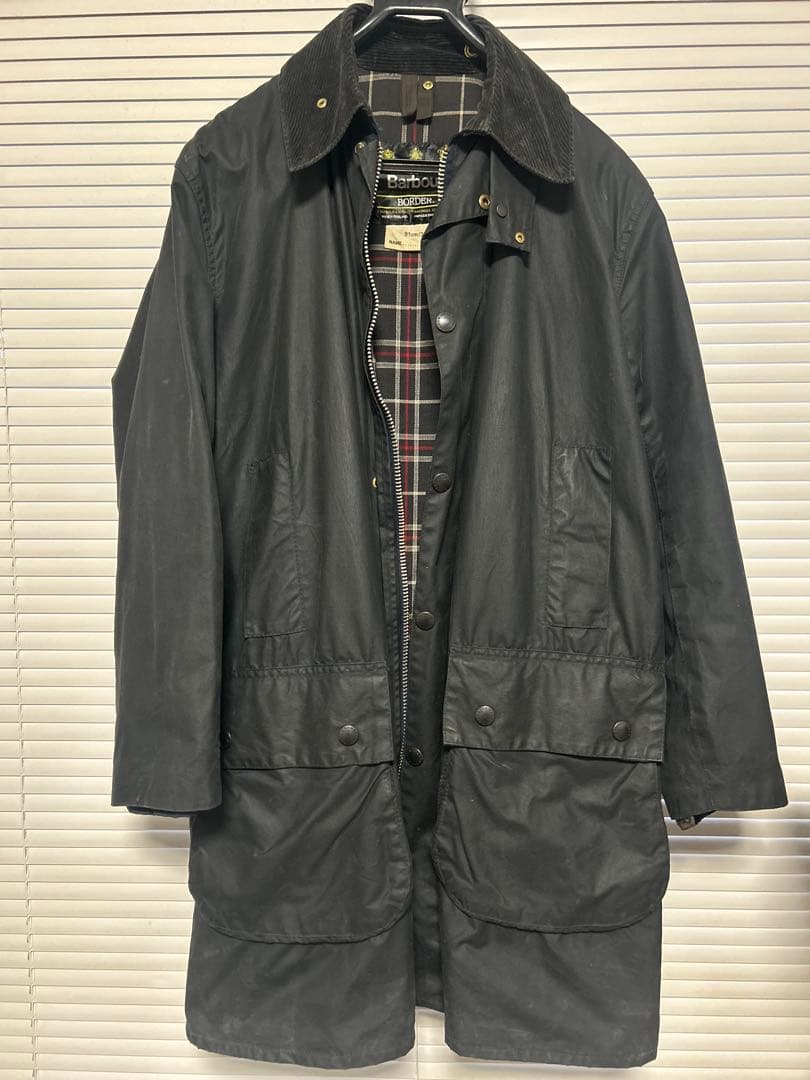 美品　バブアー Barbour ボーダー 36 ヴィンテージ　1987年製 1987年製 ヴィンテージ バブアー ボーダー ジャケット Vintage Barbour
