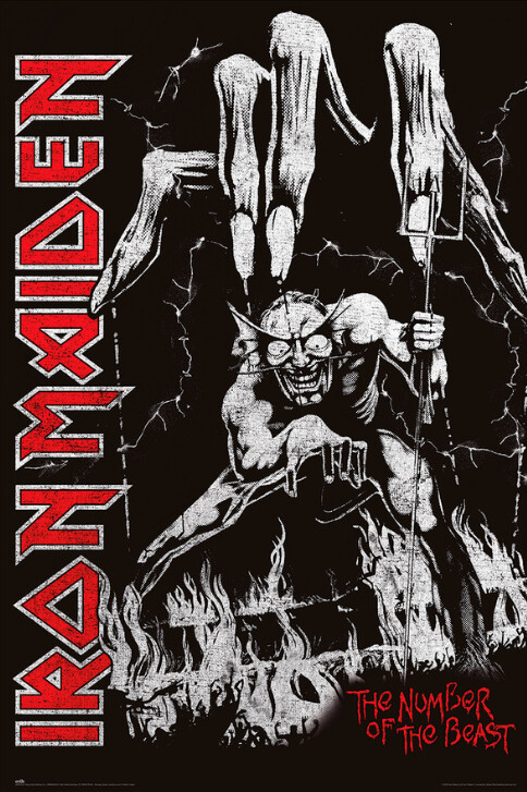 Poster Iron Maiden - Number of Beast | Wall Art | 3+1 FREE | UKposters