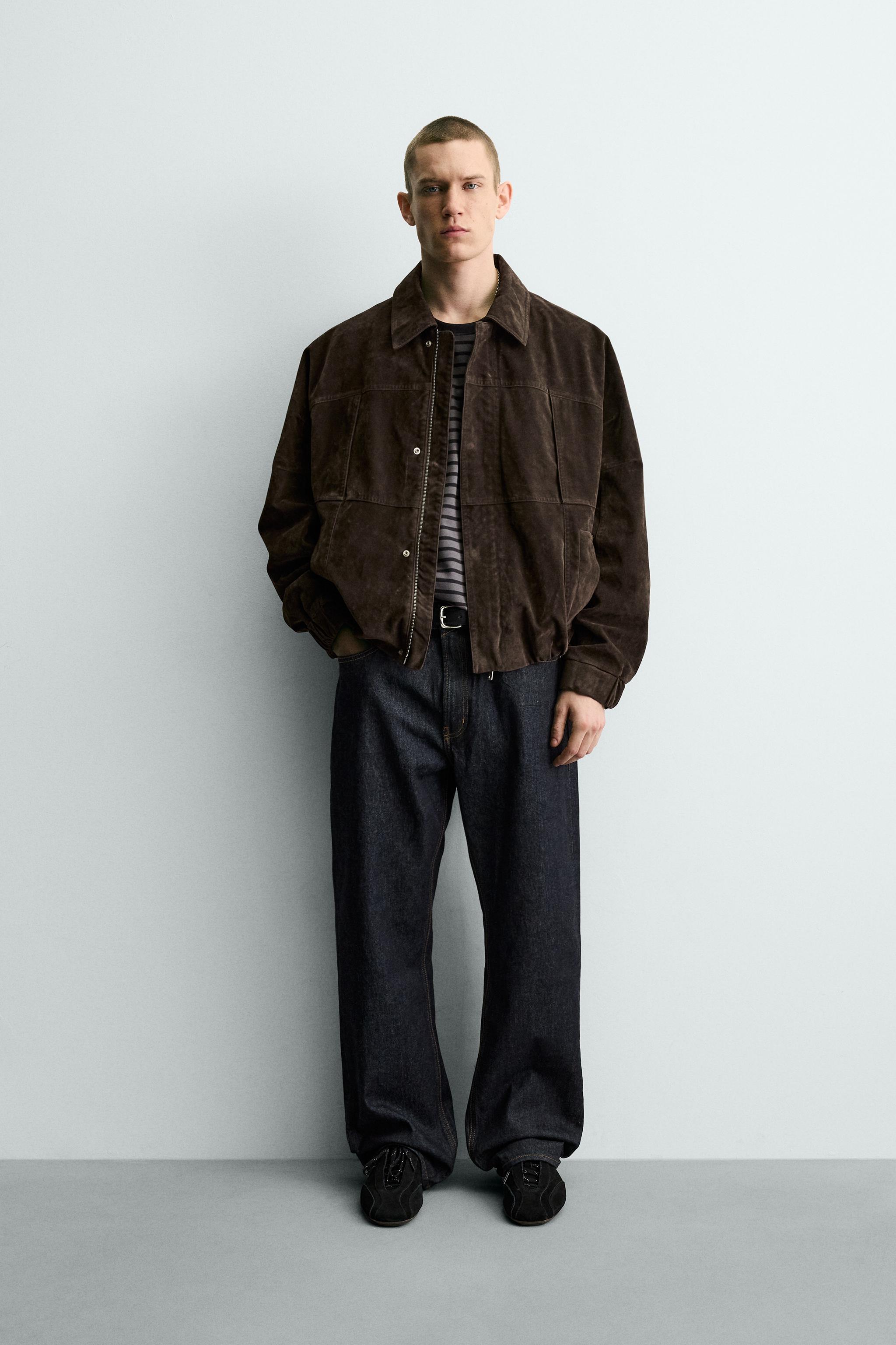 フェイクスエードジャケット - ブラウン | ZARA Japan / 日本