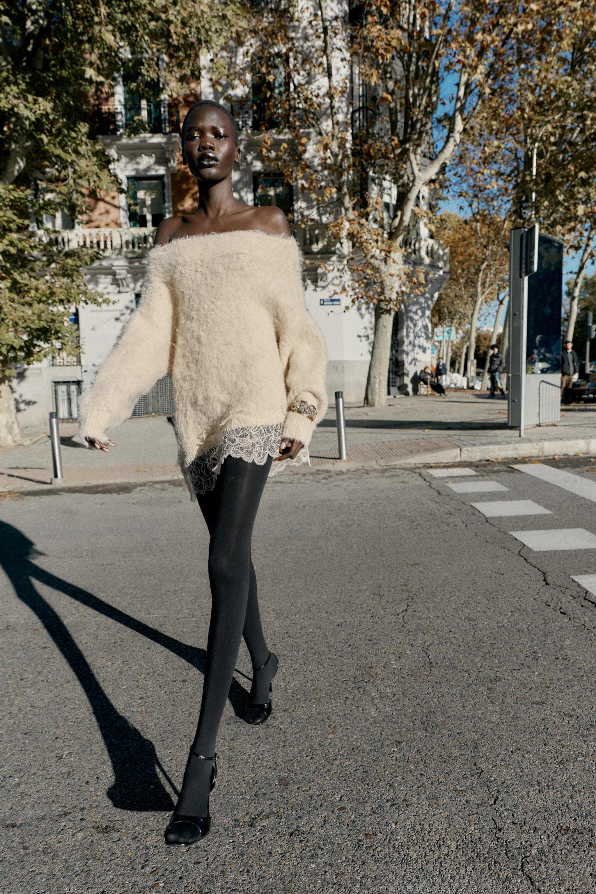 COMBINATION LACE KNIT JUMPER - Ecru | ZARA United States