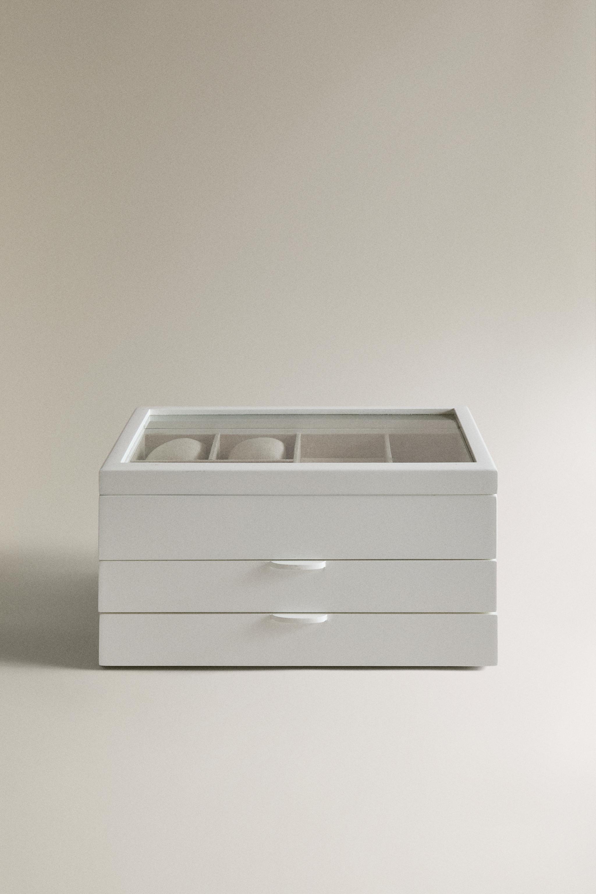 引き出し付きラッカー ジュエリー ボックス - ホワイト | ZARA Japan