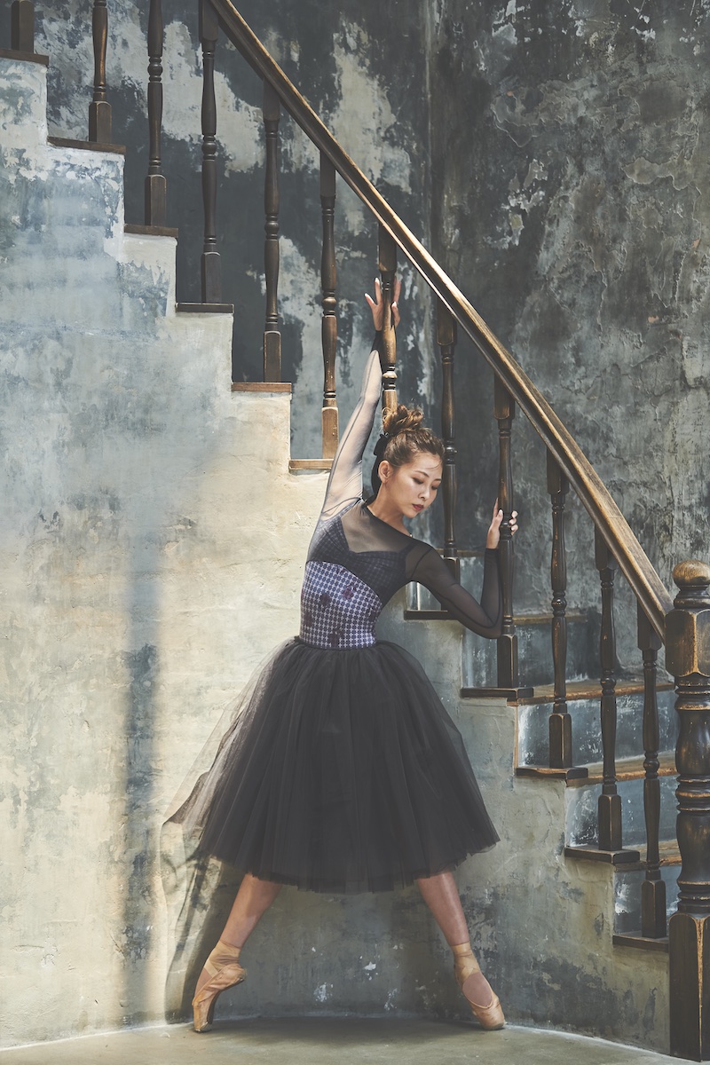 stina / type L long ribbon / little tulip black × black