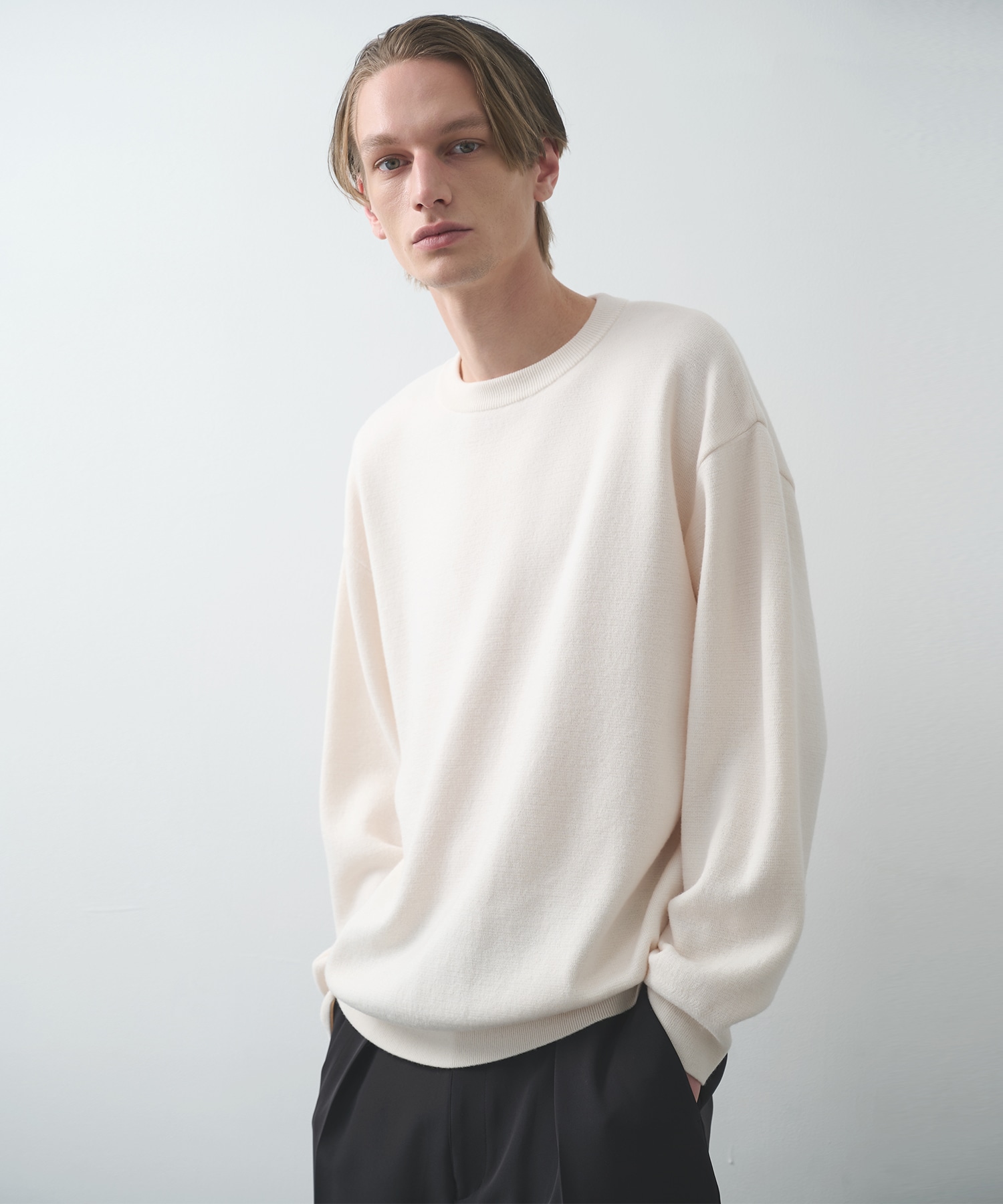 CASHMERE WOOL CREWNECK KNIT | STUDIOUS