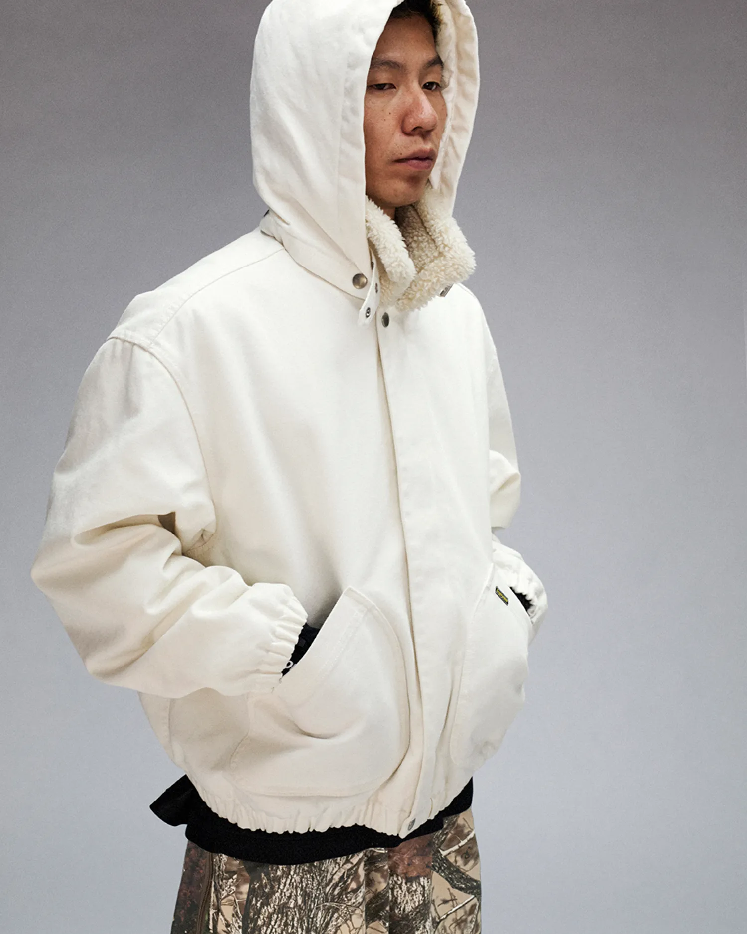 Faux Shearling Lined Bomber Jacket | Supreme 24fw